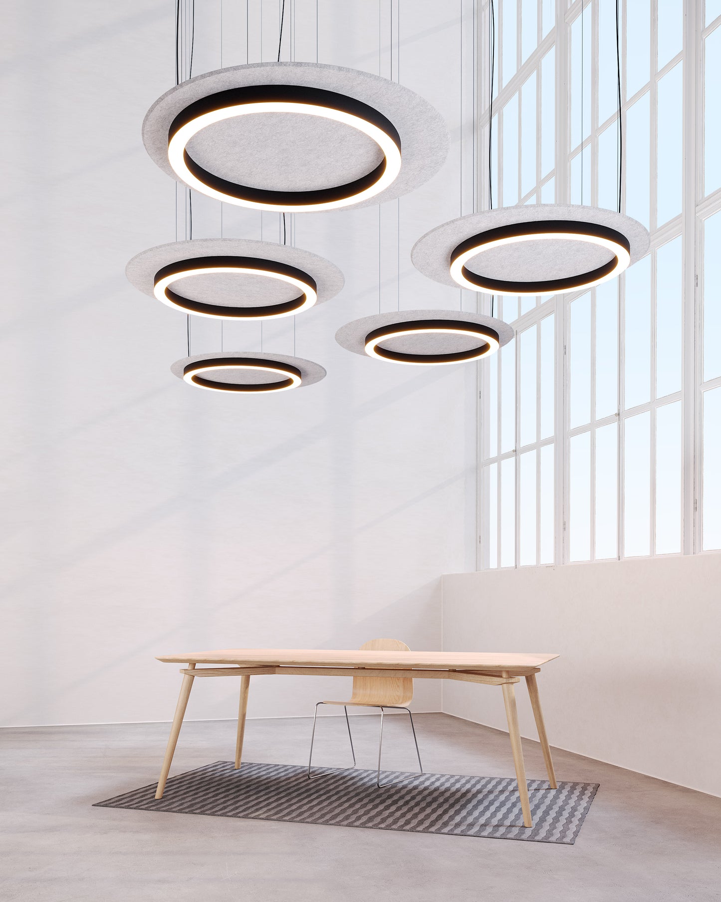 Suspension acoustique Siwi - Luminaire design contemporain
