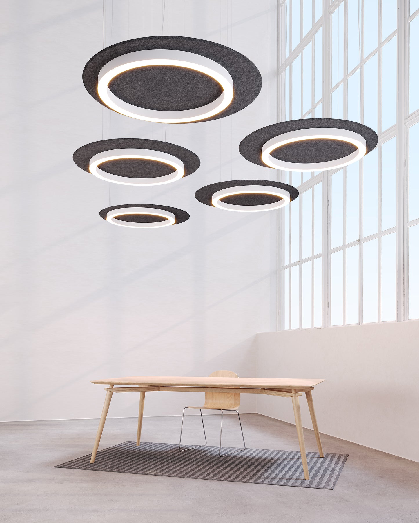 Suspension acoustique Siwi - Luminaire design contemporain