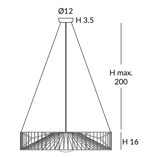 Suspension en corde Mariola Outdoor dimensions grande