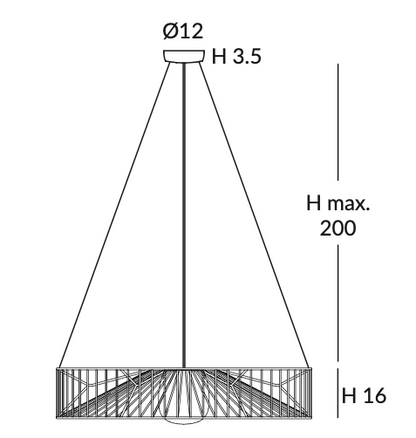 Suspension en corde Mariola Outdoor dimensions grande