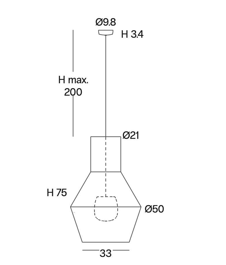 la suspension Tina Outdoor IP66 dimensions
