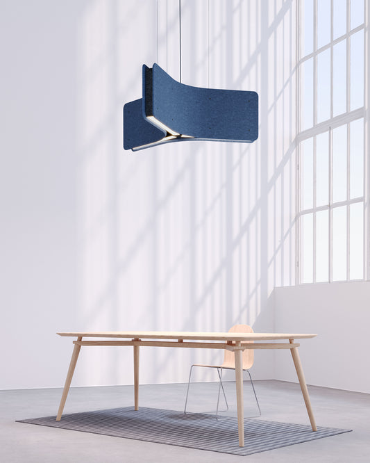 Lumière design acoustique en forme étoile bleu Warawara