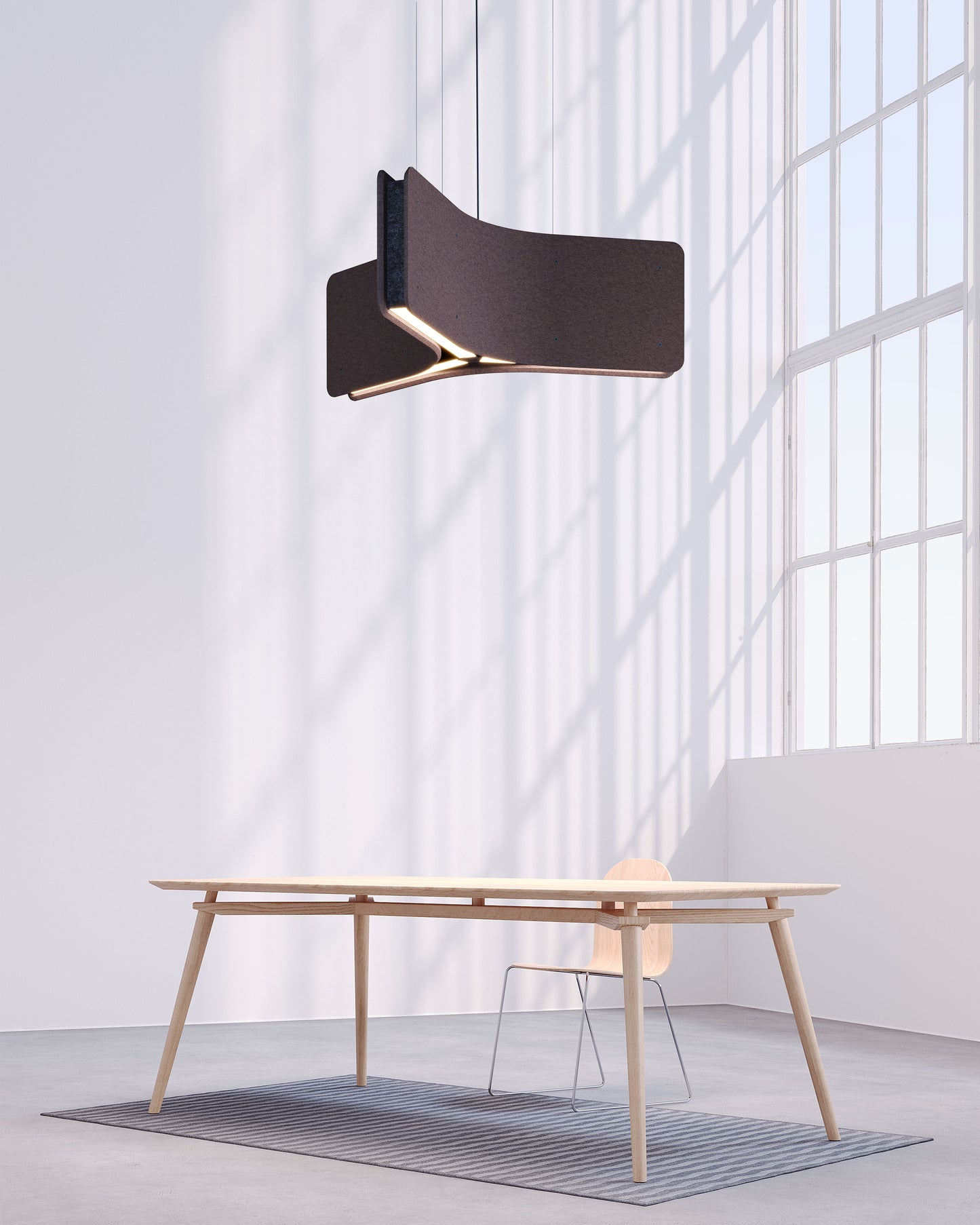 WARAWARA est un luminaire acoustique en forme d’étoile ON-OFF de la collection KALLMA