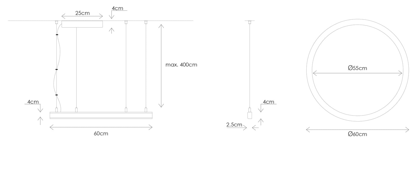 HARI est un luminaire circulaire de haut rendement HCL de la collection MANDALA