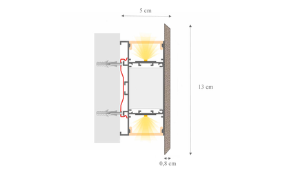 dimensions uminaire acoustique kipu collection kallma ultimlux