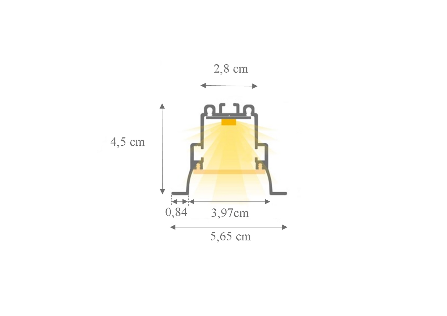 dimensions luminaire aluminium shanga ultimlux avignon