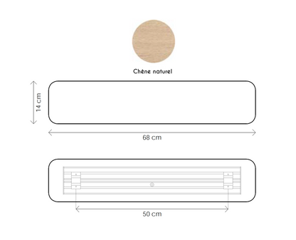 dimensions luminaire nina wall 68cm collection wood ultimlux