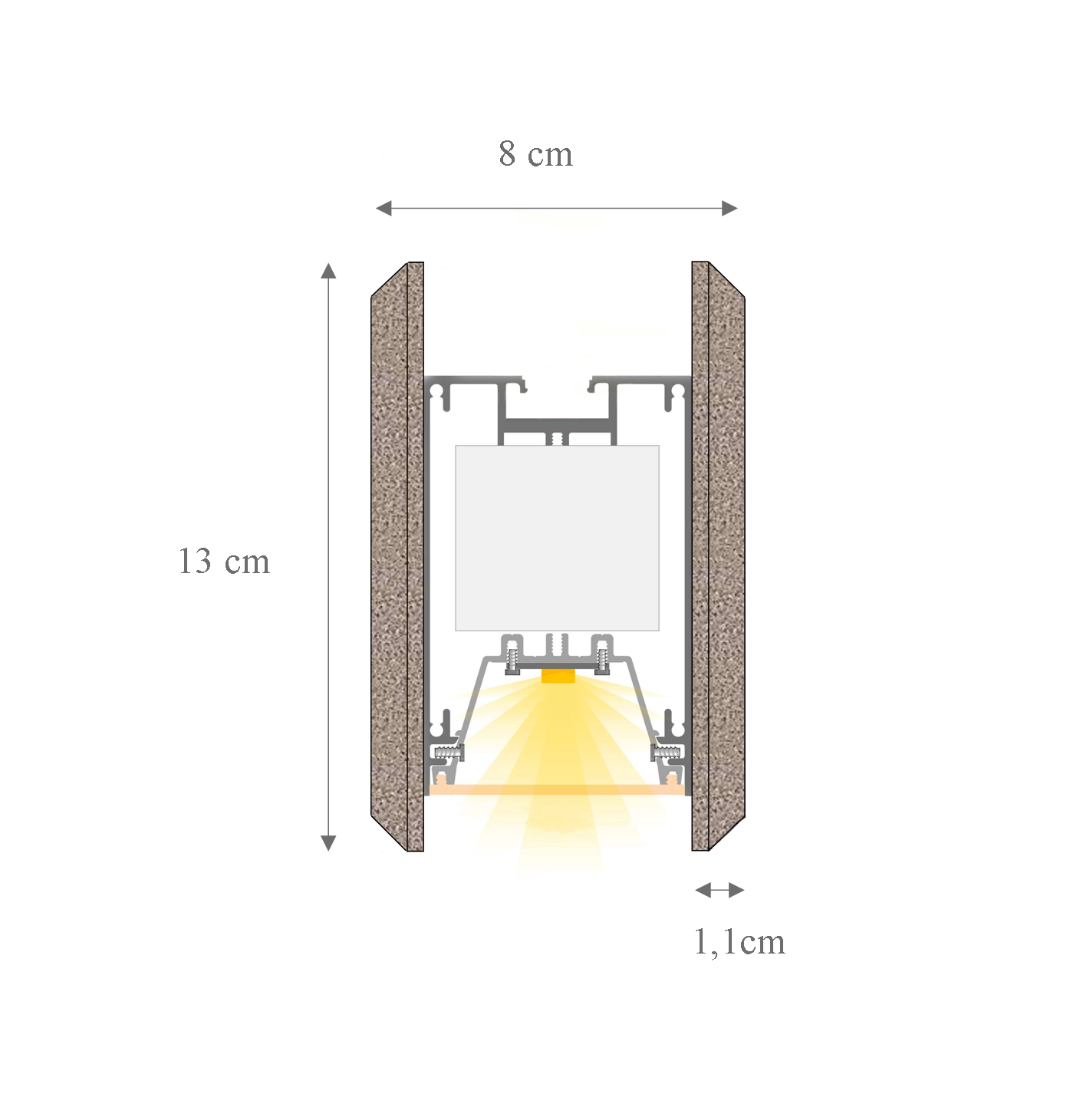 dimensions luminaires acoustique atypique kipu collection kallma ultimlux