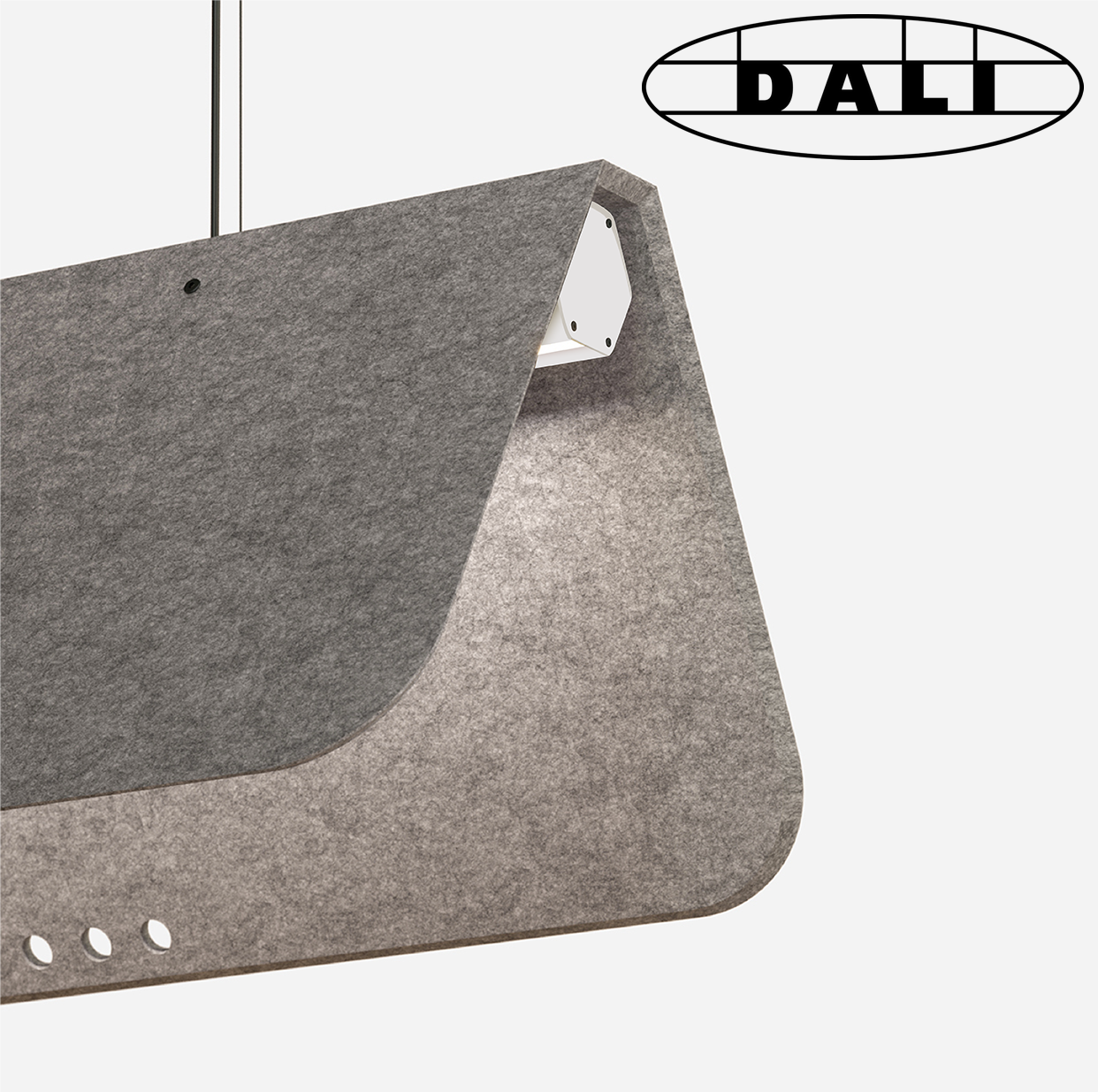 luminaire acoustique kuntur collection kallma gris blanc dali ultimlux avignon