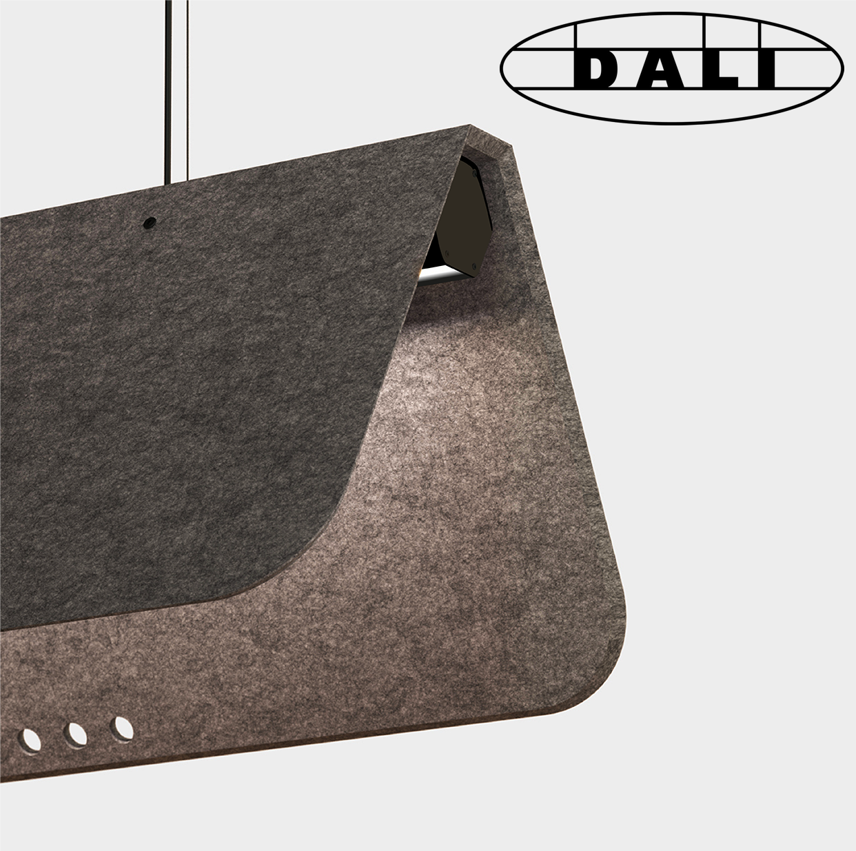 luminaire acoustique kuntur collection kallma gris fonce noir dali ultimlux avignon