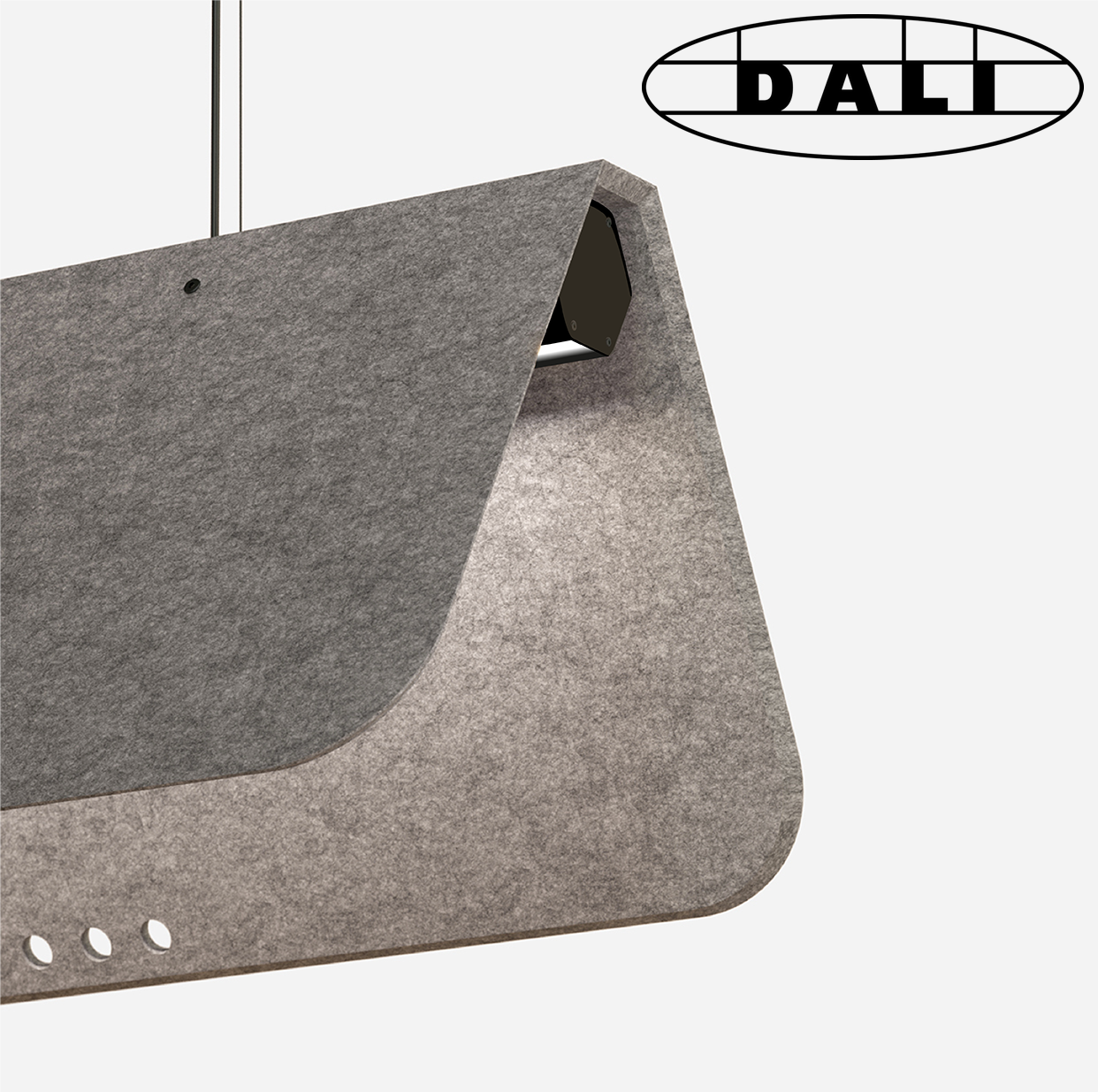 luminaire acoustique kuntur collection kallma gris fonce noir dali ultimlux