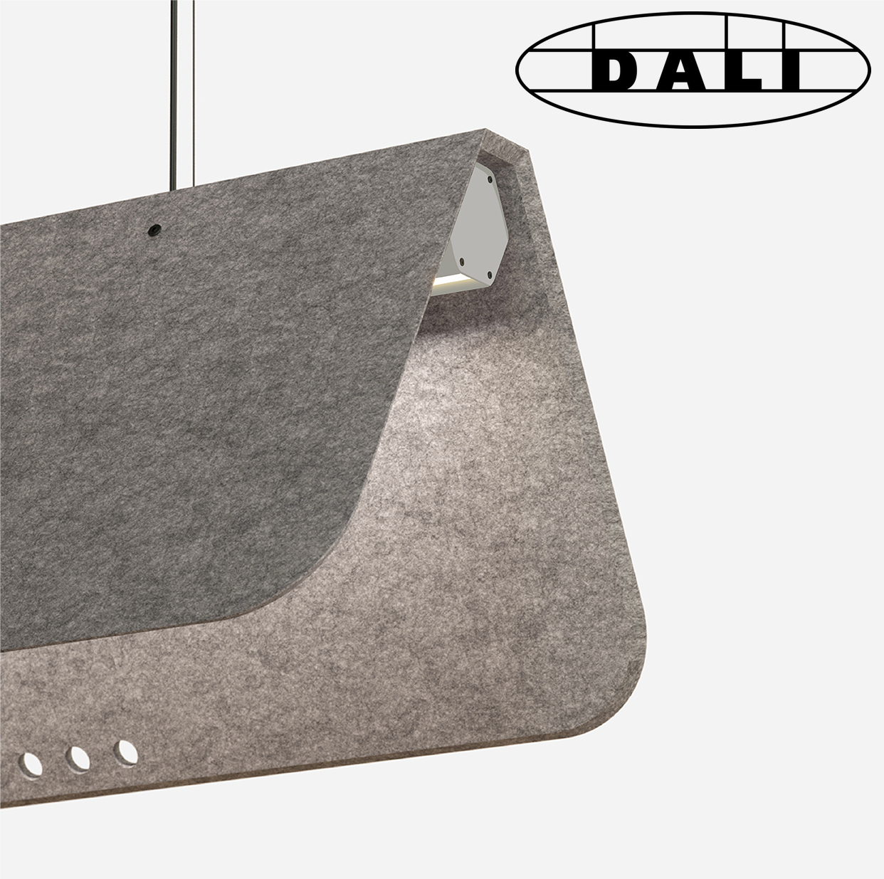 luminaire acoustique kuntur collection kallma gris gris dali ultimlux avignon