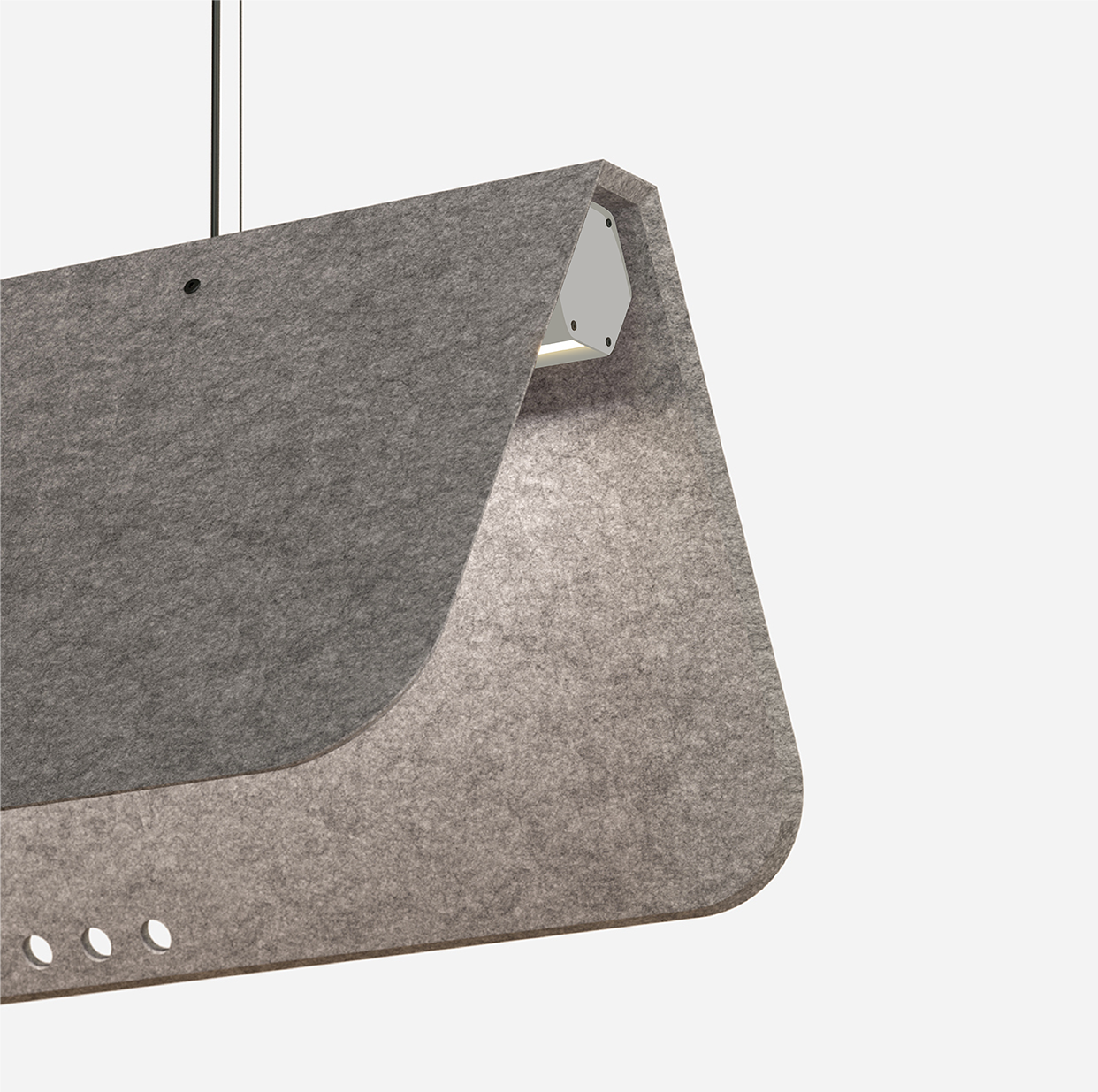 luminaire acoustique kuntur collection kallma gris gris ultimlux avignon