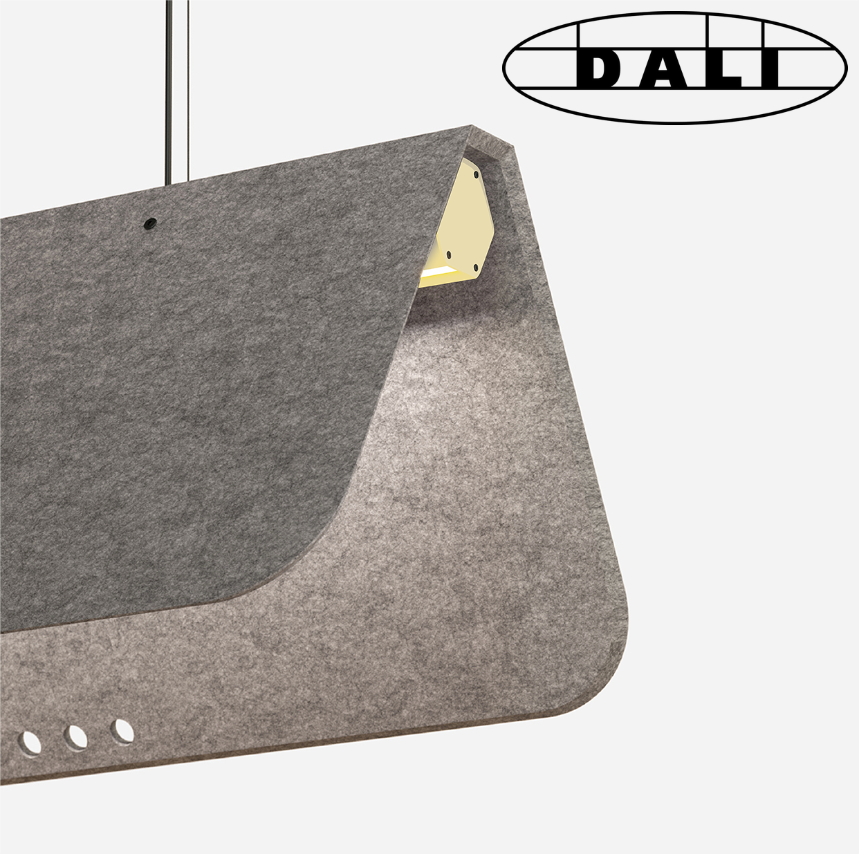 luminaire acoustique kuntur collection kallma gris ivoire dali ultimlux avignon