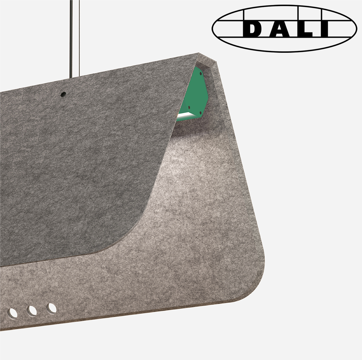 luminaire acoustique kuntur collection kallma gris vert dali ultimlux avignon