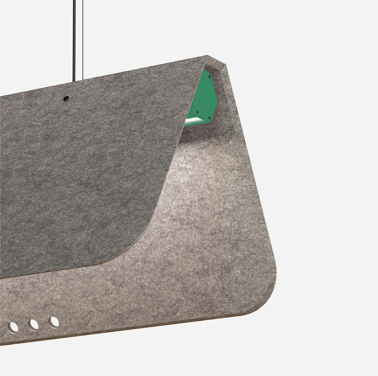 luminaire acoustique kuntur collection kallma gris vert ultimlux avignon