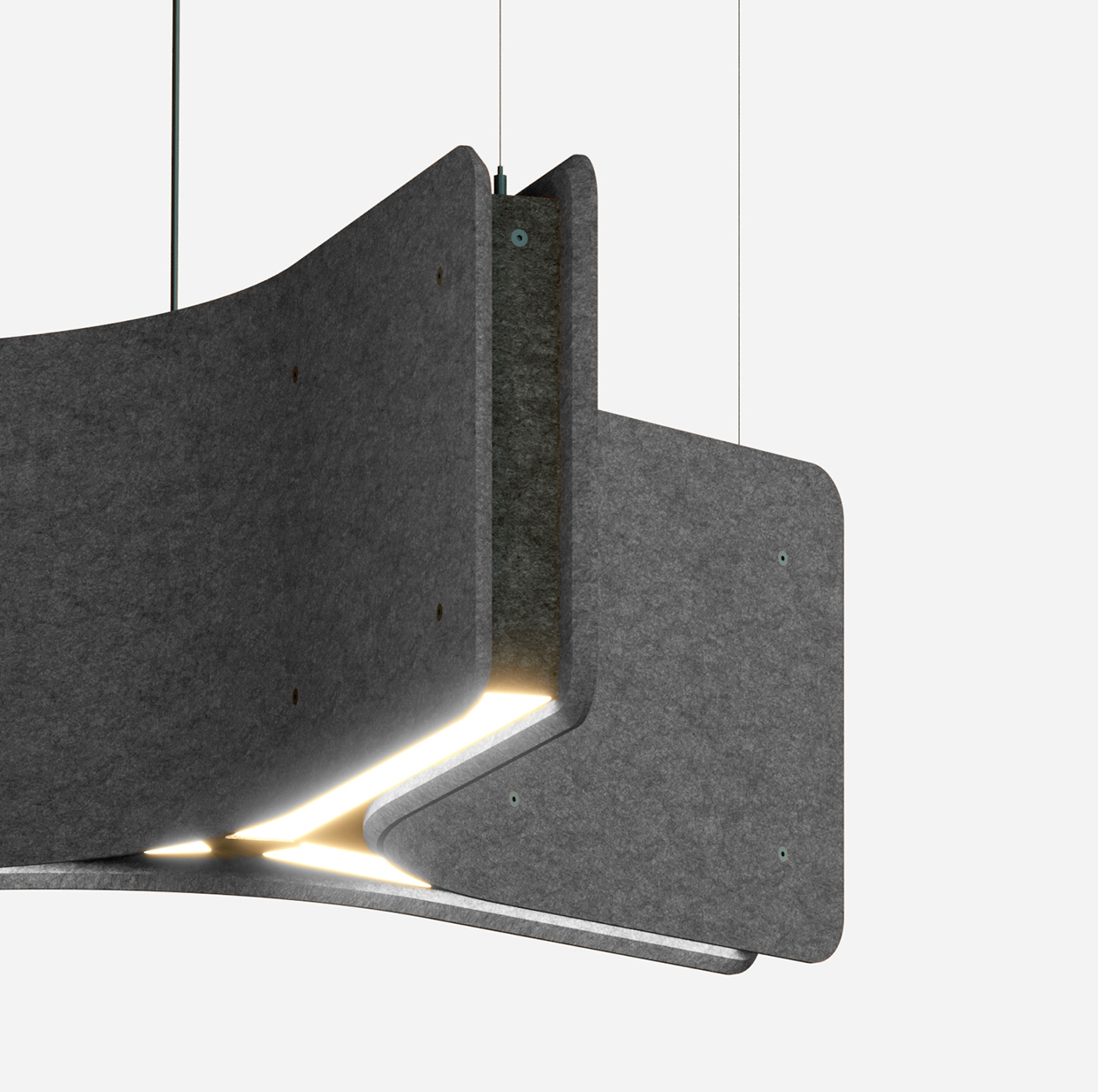 luminaire acoustique warawara kallma gris moyen ultimlux