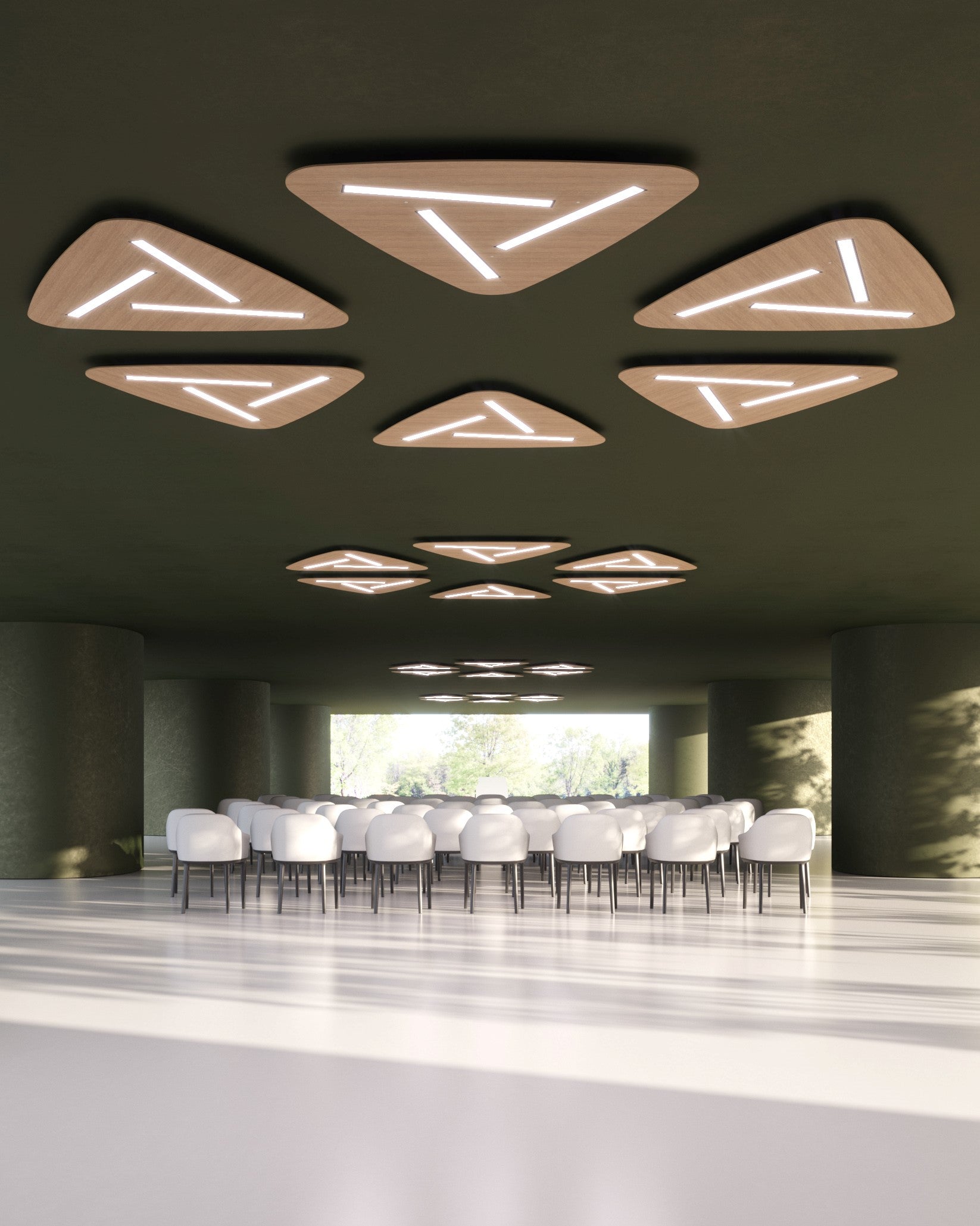 luminaire deco salle de reunion liwi plafond collection wood ultimlux